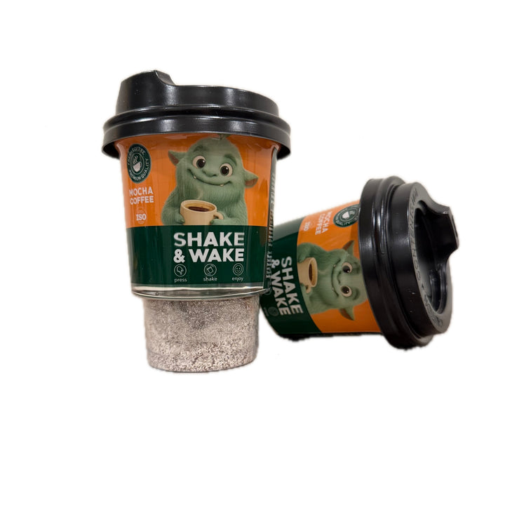 Shake & Wake Mocha Coffee (190 ml) – 12-Pack Case | Ready-to-Mix Iced Coffee | With Sugar